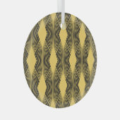 Art Deco Abstracte geometrische achtergrond Glas Ornament (Voorkant Rechts)