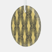 Art Deco Abstracte geometrische achtergrond Glas Ornament (Voorkant links)