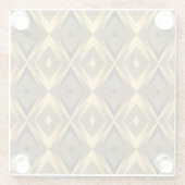 Art Deco: Abstracte geometrische achtergrond Glazen Onderzetter (Achterkant)