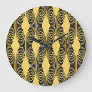 Art Deco Abstracte geometrische achtergrond Grote Klok