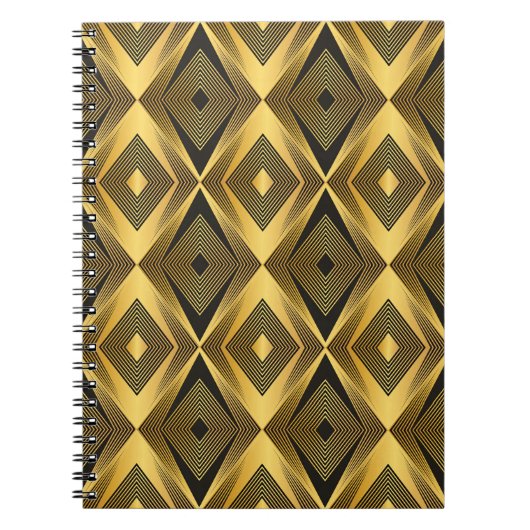 Art Deco: Abstracte geometrische achtergrond Notitieboek (Voorkant)