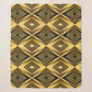 Art Deco: Abstracte geometrische achtergrond Sherpa Deken