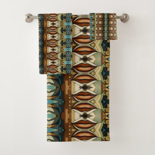 Art Deco Abstracte kussen Bad Handdoek (Insitu)
