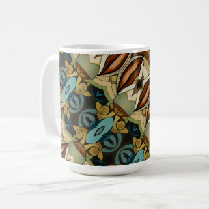 Art Deco Abstracte kussen Koffiemok
