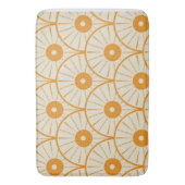 Art Deco Abstracte Oranje Zon op Wit Badmat (Voorkant Verticaal)