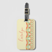 Art Deco Abstracte piramides, Jouw naam Bagagelabel (Voorkant (verticaal))