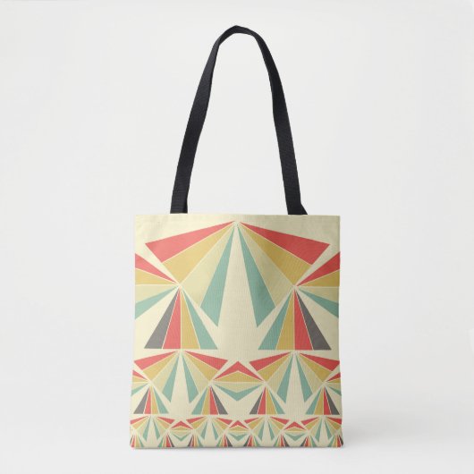 Art Deco Abstracte  piramides Tribal Tote Bag (Voorkant)