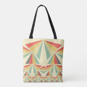 Art Deco Abstracte  piramides Tribal Tote Bag (Achterkant)