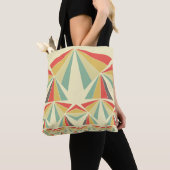 Art Deco Abstracte  piramides Tribal Tote Bag (Dichtbij)