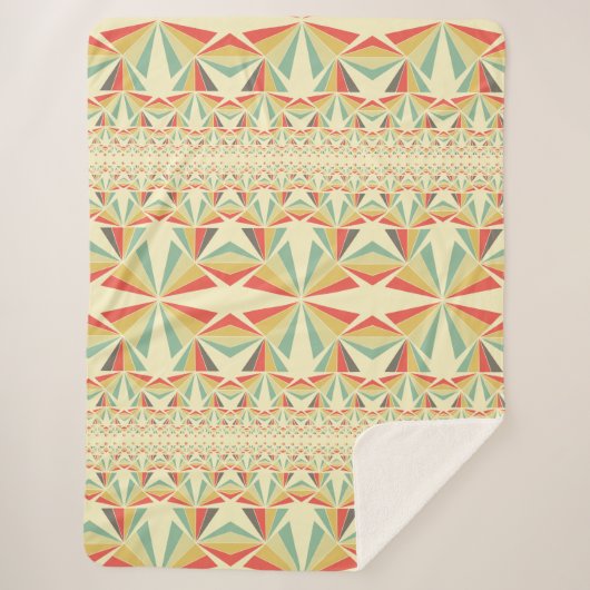 Art Deco abstracte tribale driehoeken patroon Sherpa Deken (Voorkant)