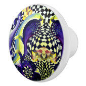 Art Deco - Abstracte verspreiding Keramische Knop (Rechts)