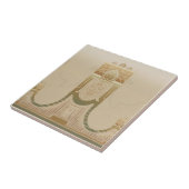  Art Deco Acanthus & Vine Frieze Tegeltje (Zijkant)