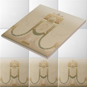  Art Deco Acanthus & Vine Frieze Tegeltje