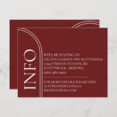 Art Deco Accents Wedding Enclosure Cards Kaart (Voorkant / Achterkant)