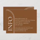 Art Deco Accents Wedding Enclosure Cards Kaart (Voorkant / Achterkant)