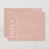 Art Deco Accents Wedding Enclosure Cards Kaart (Voorkant / Achterkant)