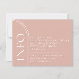 Art Deco Accents Wedding Enclosure Cards Kaart