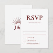 Art Deco Accents Wedding Response Cards Kaart (Voorkant / Achterkant)