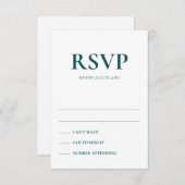 Art Deco Accents Wedding Response Cards Kaart (Voorkant / Achterkant)