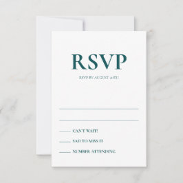 Art Deco Accents Wedding Response Cards Kaart