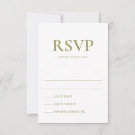 Art Deco Accents Wedding Response Cards Kaart