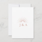 Art Deco Accents Wedding Response Cards Kaart (Achterkant)