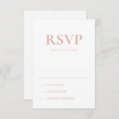 Art Deco Accents Wedding Response Cards Kaart (Voorkant / Achterkant)
