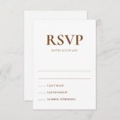 Art Deco Accents Wedding Response Cards Kaart (Voorkant / Achterkant)