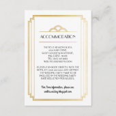 Art Deco-accommodatie bruiloft — Gegevens Informatiekaartje (Voorkant)