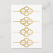 Art Deco-accommodatie bruiloft — Gegevens Informatiekaartje (Achterkant)