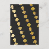 Art Deco Accommodding Wedding-kaarten Gold Black Informatiekaartje (Achterkant)