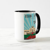 Art Deco-achtige mok met luchthaven Shoreham (Voorkant rechts)