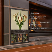 Art Deco-achtige Wall Decor Art Nouveau Tegeltje