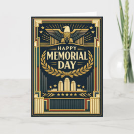 Art Deco-adelaarmonument Memorial Day Kaart
