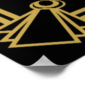 Art deco affiche voor Pop Fizz Clink-feestje Poster (Hoek)