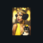 Art Deco, Afro-Amerikaanse Flapper, Gatsby Style Canvas Afdruk<br><div class="desc">Dit is een origineel Art Deco kunstwerk gemaakt door Celtic-Brother Design.</div>