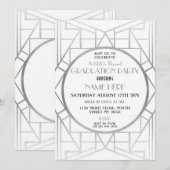 Art Deco afstudeerfeest uit de jaren 20 Gatsby uit Kaart (Voorkant / Achterkant)