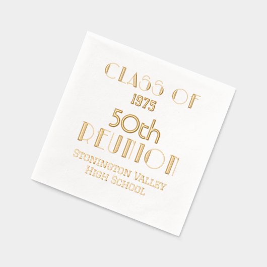 Art Deco Afstuderen Milestone Reünie #1 Folie Servetten (Links)