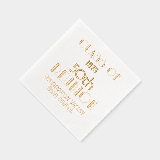 Art Deco Afstuderen Milestone Reünie #1 Folie Servetten (Rechts)