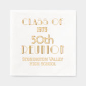 Art Deco Afstuderen Milestone Reünie #1 Folie Servetten (Voorkant)