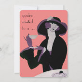  Art Deco Aftermiddag Tea Party Vrijgezellenfeest Kaart