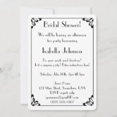  Art Deco Aftermiddag Tea Party Vrijgezellenfeest Kaart (Achterkant)