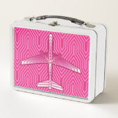 Art Deco Airplane, Fuchsia and Pastel Pink (Voorkant)