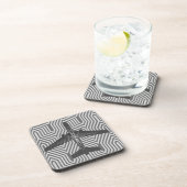 Art Deco Airplane, Graphite en Silver Grey Onderzetter (Rechterzijde)