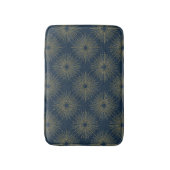 Art Deco Alabere | Middernachtblauwe Medaillon Badmat (Voorkant Verticaal)