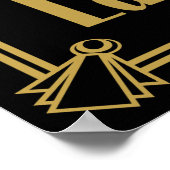 Art Deco Alcohol Bar — Gold en zwart afdrukken Poster (Hoek)