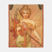 Art Deco, Alphonse Mucha,  kunst Fleece Deken (Voorkant)