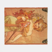 Art Deco, Alphonse Mucha,  kunst Fleece Deken (Voorkant (Horizontaal))