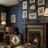 Art Deco Anatomical Human Skeleton Bones Tegeltje