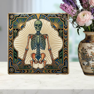 Art Deco Anatomisch Menselijk Skelet Botten Tegeltje